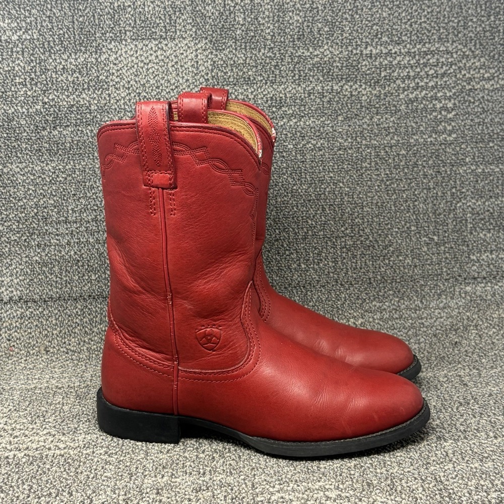 Ariat 14506 Heritage ATS Roper Women's 8.5B Red Leather Western Cowboy Boots